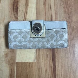 Coach wallet with pink inside and change purse